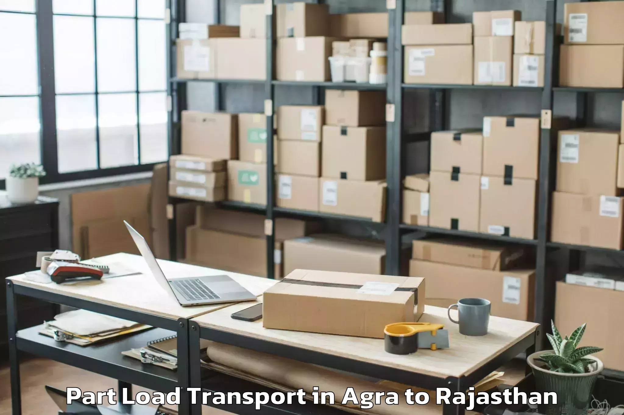 Reliable Agra to Sanchore Part Load Transport